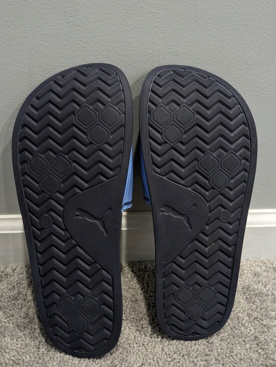 Puma 2022 Leadcat 2.0 Slide Sandals Manchester City Mens Sz 9 Blue Black Footbal main image 6